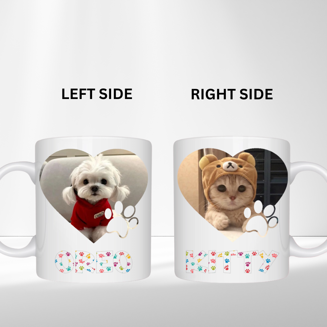 Custom Pet Photo Mug – Personalised Dog or Cat Gift
