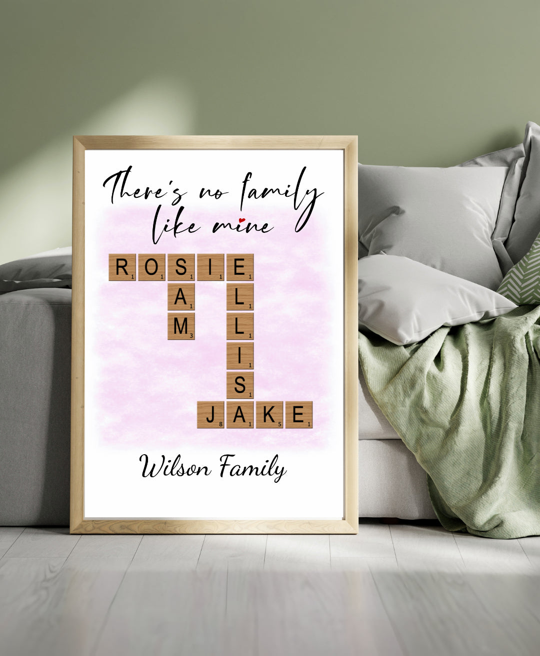 Family Crossword Name Poster NZ All Custom