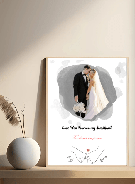 Personalised Couple Hand‑in‑Hand Poster (A3)