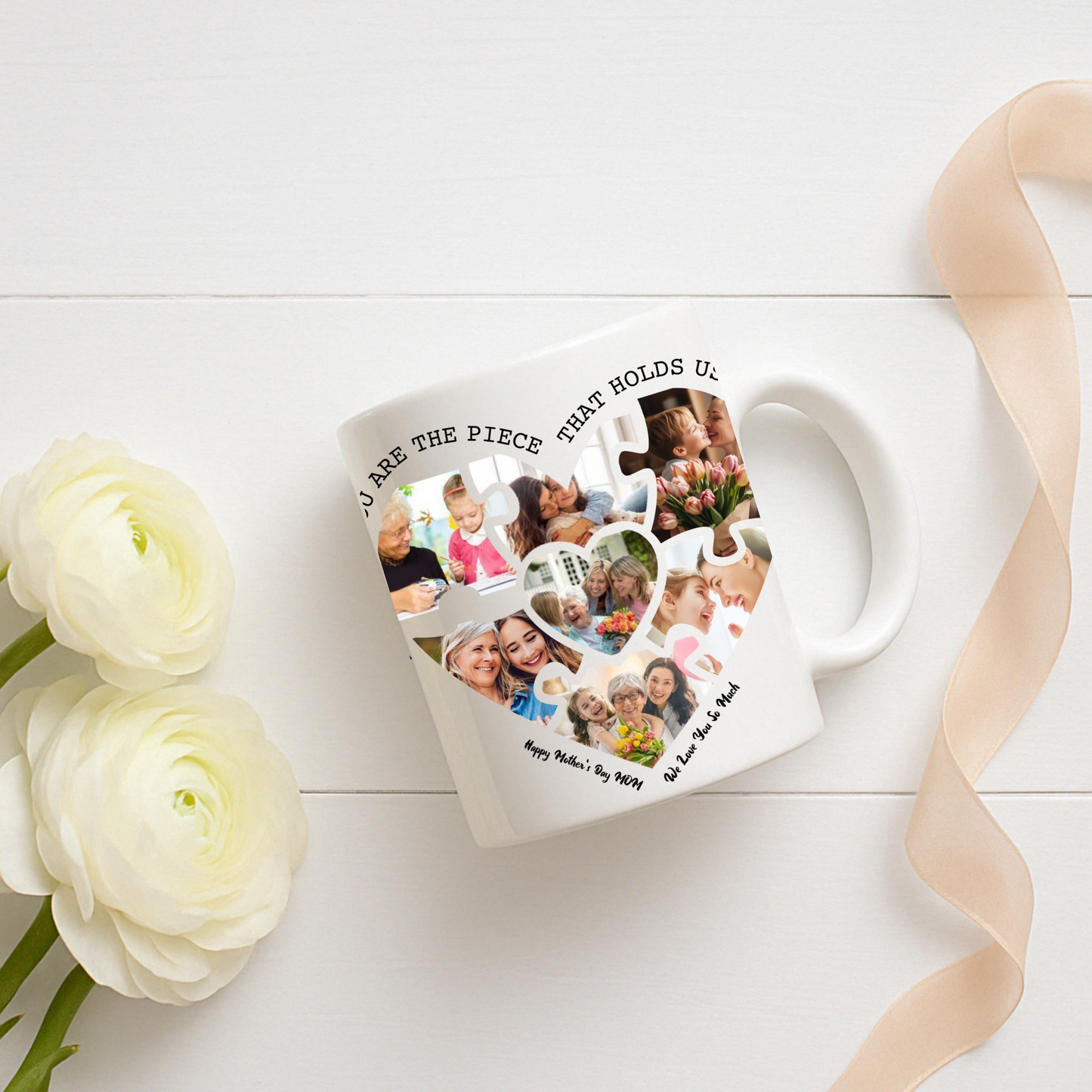 Heart Puzzle Photo Mug – Personalised Mother’s Day Gift