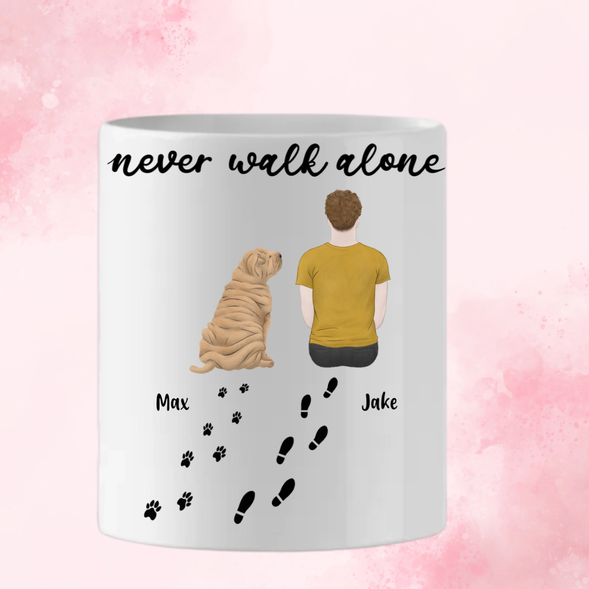 Personalised Dog Lover Mug – Custom Owner & Dog Characters