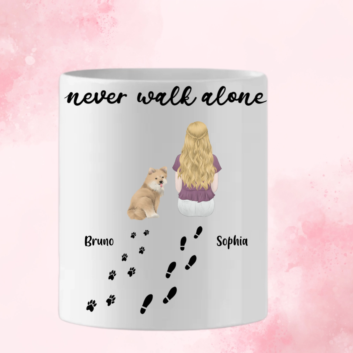Personalised Dog Lover Mug – Custom Owner & Dog Characters
