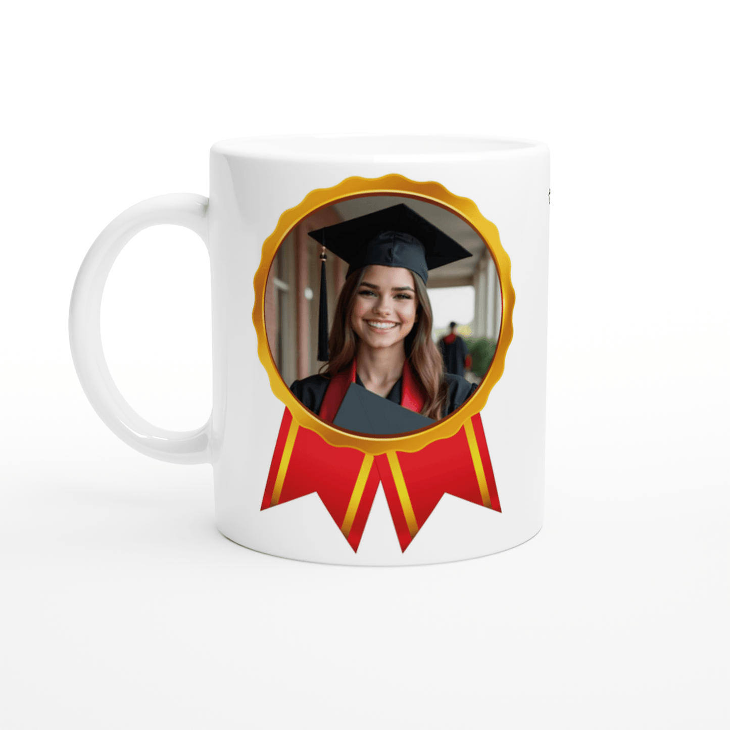 Personalised Graduation Photo Mug – Custom Name, Degree & Date